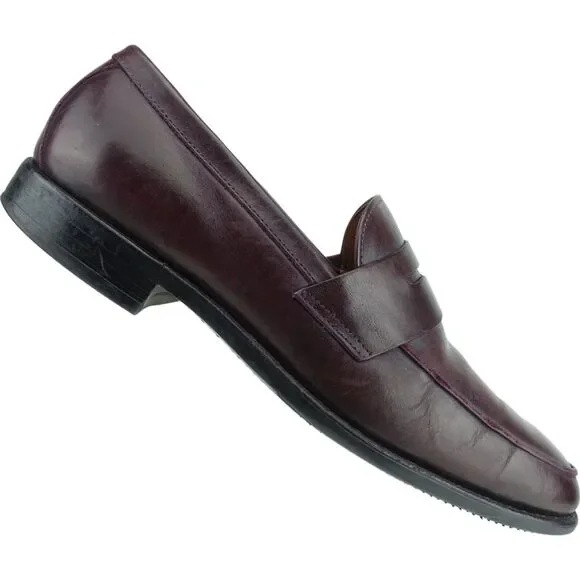 ALLEN EDMONDS Men Penny Loafers Presidio Size 11.5 B Narrow Oxblood Red 3872 Allen Edmonds Cavanaugh Pinch Penny Slip-on Loafer - Oxblood  main image 4